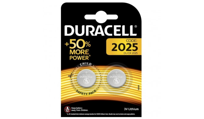 DURACELL DL2025 BLISTER PACK 2PCS.