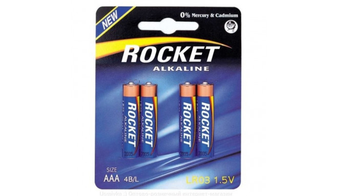 Rocket LR03-4BB (AAA) Blister Pack 4pcs