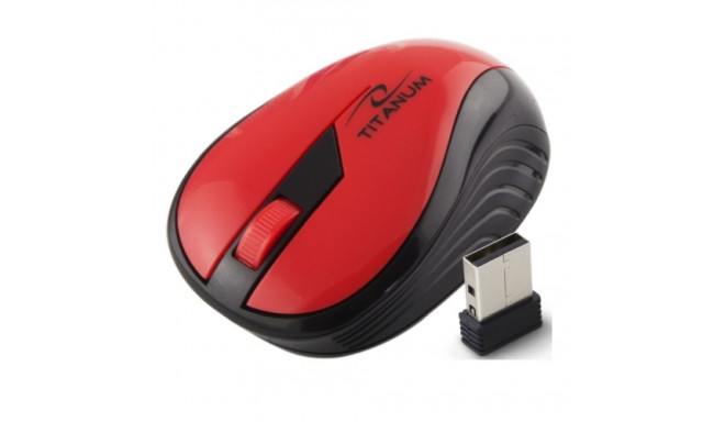 Titanium TM114R WIRELESS 3D OPTICAL MOUSE HARRIER RED