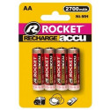 Rocket rechargeable HR6 2700mAh Blister Pack 4pcs.