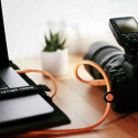 TetherPro USB-C to USB-C 4.6m Right Angle | Orange