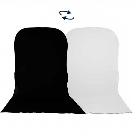 Manfrotto 1.8 x 2.1m must/valge sabaga taust