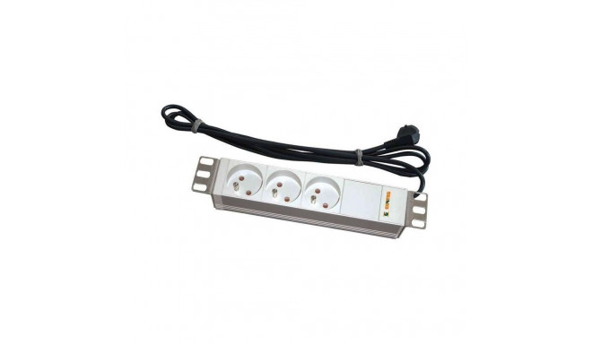 CONTEG Power Socket panel 10", 3x230V, 1U