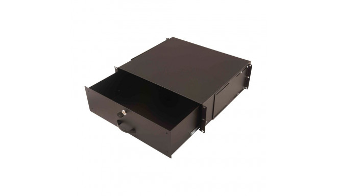 DIGITUS Document storage for network & server cabinets, 3U, black