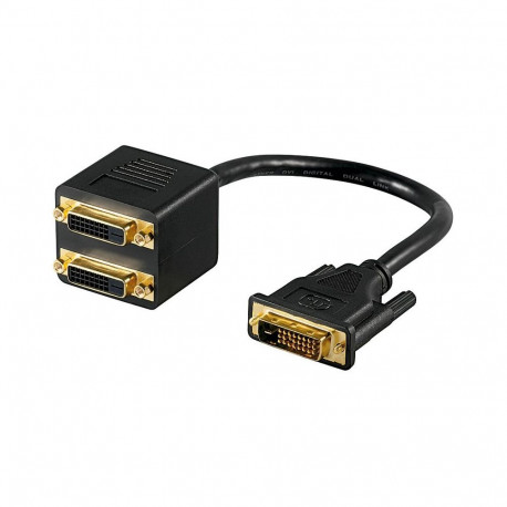 PremiumCord Splitter DVI-D (24+1) male => 2x DVI-D (24+1) female for connecting a PC and two monitor