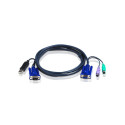 ATEN KVM cable CS-82A/84A/138A/88A, USB on PS/2, 3m