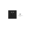 AC WALL SOCKET 230V WITH 2 USB PORT 2.1A, FRENCH SOCKET BLACK LANBERG