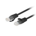 PATCHCORD CAT.6 UTP 0.25M BLACK FLUKE PASSED LANBERG 10-PACK