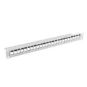 PATCH PANEL BLANK 24 PORT 1U FOR KEYSTONE MODULES GREY LANBERG