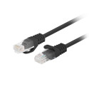 PATCHCORD CAT.6 UTP 1M BLACK FLUKE PASSED LANBERG 10-PACK