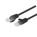PATCHCORD CAT.6 UTP 1M BLACK FLUKE PASSED LANBERG 10-PACK