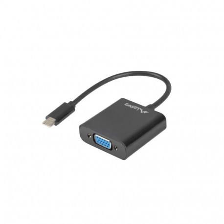 USB-C(M) 3.1->VGA(F) ADAPTER CABLE 15CM BLACK LANBERG