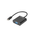USB-C(M) 3.1->VGA(F) ADAPTER CABLE 15CM BLACK LANBERG
