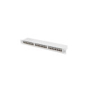 PATCH PANEL 24 PORT 1U 19" CAT.6A FTP WITH CABLE ORGANIZER SHIELDED GREY LANBERG