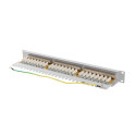 PATCH PANEL 24 PORT 1U 19" CAT.6A FTP WITH CABLE ORGANIZER SHIELDED GREY LANBERG