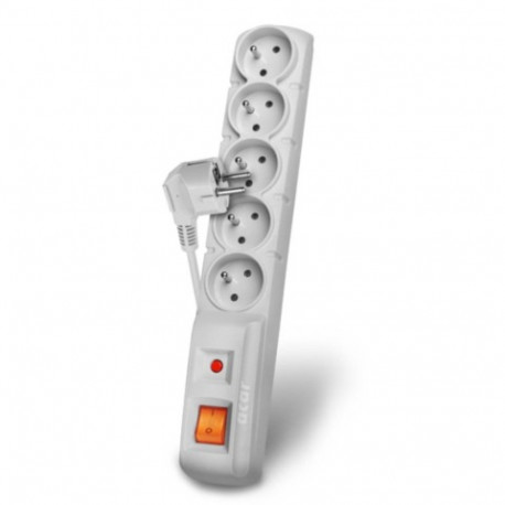 SURGE PROTECTOR ACAR F5 3M 5X FRENCH OUTLETS GREY