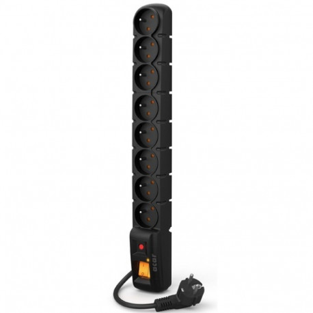 ACAR liigpingekaitse S8 3M 8x Prantsuse pistikupesaga, must