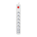 SURGE PROTECTOR ARMAC R8 3M 5X FRENCH OUTLETS 3X EUROPLUG OUTLETS GREY