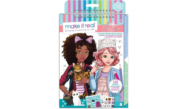 MAKE IT REAL Fashion design sketchbook "Pretty kitty"