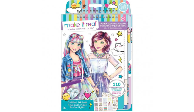 MAKE IT REAL Fashion design sketchbook "Digital dream"