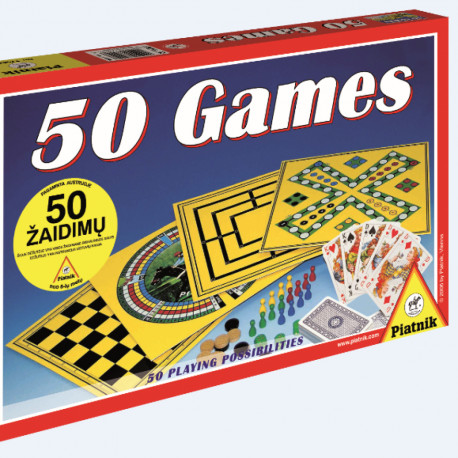 PIATNIK Board game set 50 Games (In Lithuanian lang.)