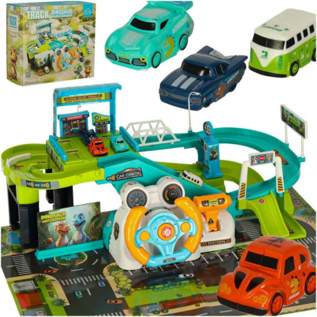 Auto rada parkimismaja dinosaurus 4 autot