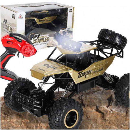RC auto Rock Crawler 1:12 4WD METAL kuld