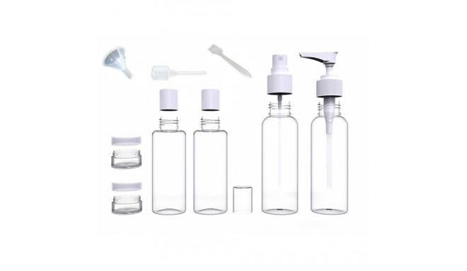 AG623 POJEMNIKI NA KOSMETYKI 9 SZT CLEAR