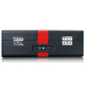 Suitcase turntable Lenco, black-red
