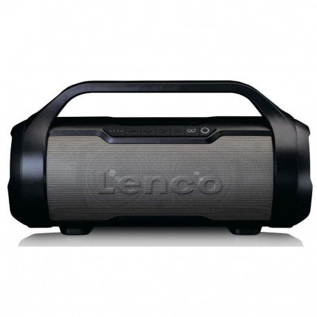 Splash proof bluetooth speaker FM radio USB and SD with light effects Lenco, black