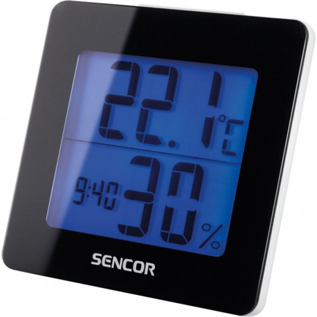 Thermometer with alarm clock Sencor, black