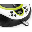 Portable FM radio CD and USB player Lenco, green