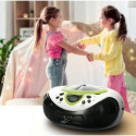Portable FM radio CD and USB player Lenco, green