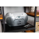 Portable FM radio CD and cassette player Lenco, silver