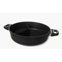3-Divided Pan Ø 32 cm, 8 cm high, 3 segments AMT Gastroguss