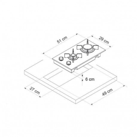 Gaasiplaat De Dietrich DPG3301B
