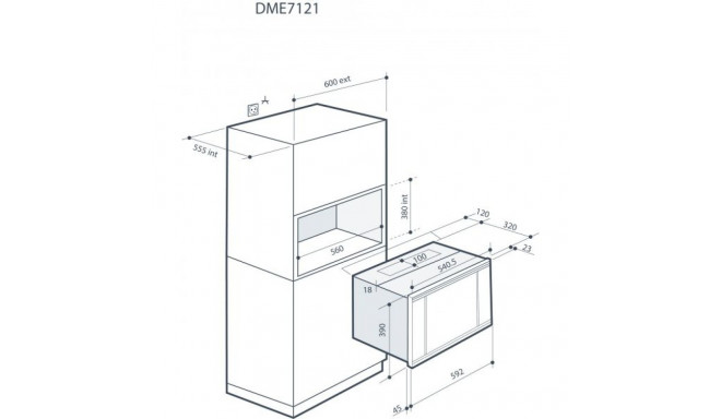 Integreeritav mikrolaineahi De Dietrich DME7121W