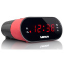 FM alarm clock radio with sleep timer and double alarm function Lenco, pink