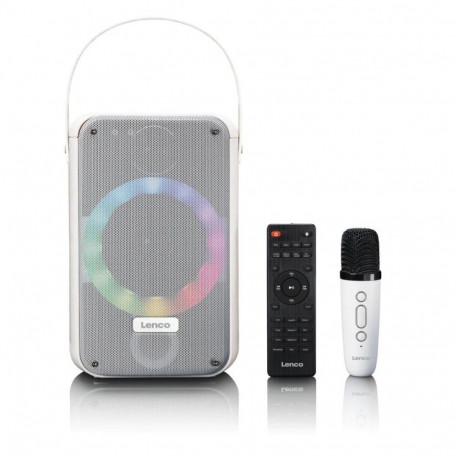 Karaoke system with bluetooth, rechargeable battery, wireless karaoke microphone and disco led light