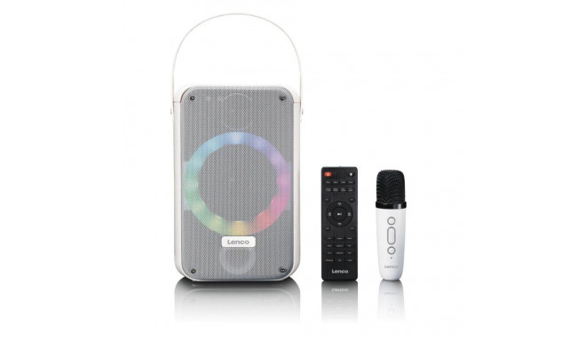 Karaoke system with bluetooth, rechargeable battery, wireless karaoke microphone and disco led light