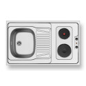 Sink with 2 hot plates Pyramis