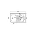 Sink with 2 hot plates Pyramis