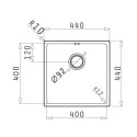 Valamu Pyramis Astris Colora 40x40 kuld Valamu Pyramis Astris Colora 40x40 kuld