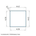 Valamu Pyramis Astris Colora 40x40 kuld Valamu Pyramis Astris Colora 40x40 kuld