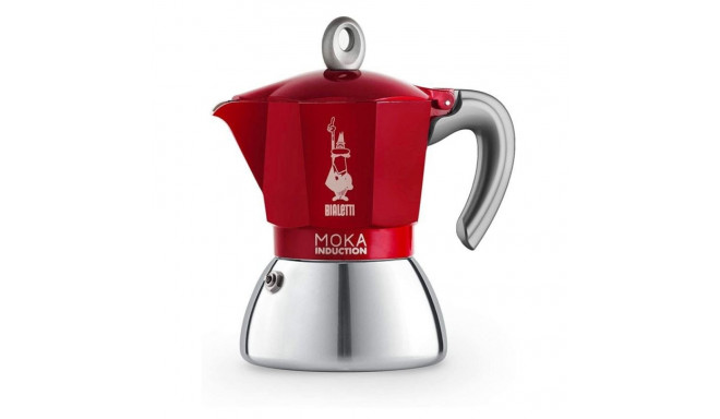 Moka induction 6 cups Bialetti, red