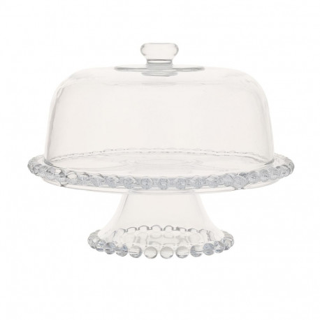 Glass platter 3in1 CAKE PLATE D31xH23cm