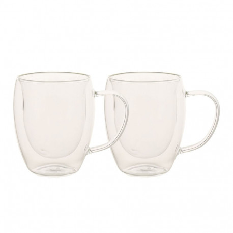 Mugs DOUBLE 2pcs 300ml glass with double wall