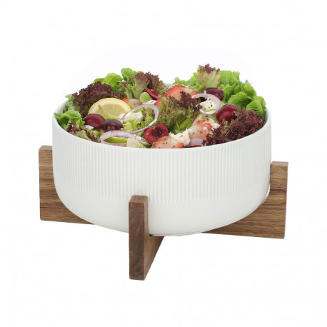 Bowl POLO D22,5xH10cm 2.7L white, with stand