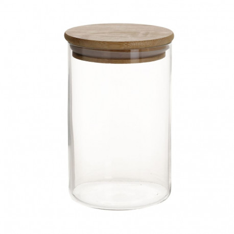 Klaaspurk JARA D8,3xH13cm 790ml  bambusest kaanega