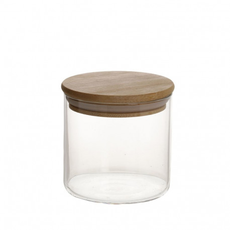 Glass jar JARA D8,3xH8cm 390ml with bamboo lid